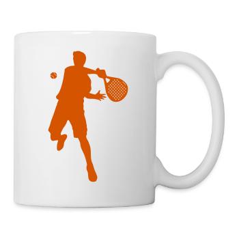 Padelspieler Silouhette - Tasse - Weiß - Rechts