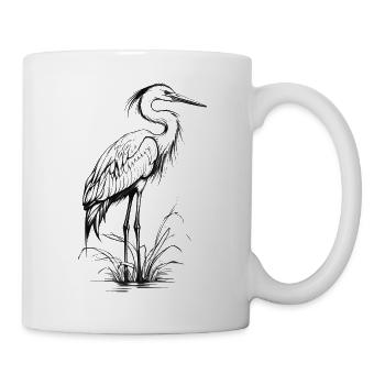 Héron - Mug blanc - blanc - Droite
