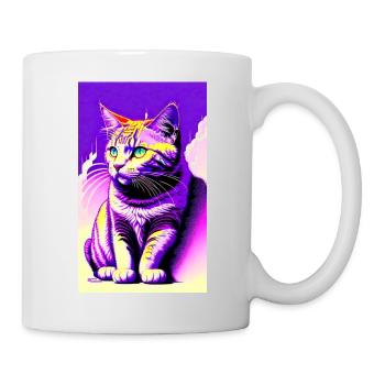 Chat | Animal de compagnie | Fan de chat | mignon | Chaton - Mug blanc - blanc - Droite