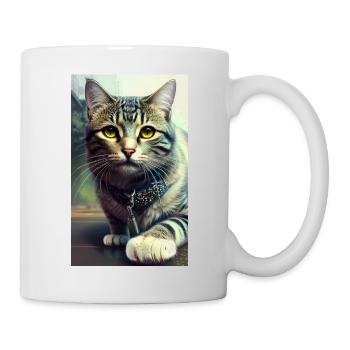Chat | Animal de compagnie | Fan de chat | mignon | Chaton - Mug blanc - blanc - Droite