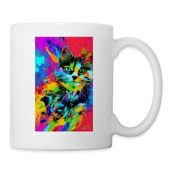 Chat | Animal de compagnie | Fan de chat | mignon | Chaton - Mug blanc - blanc - Droite