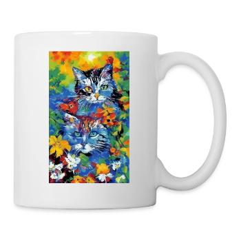 Chat | Animal de compagnie | Fan de chat | mignon | Chaton - Mug blanc - blanc - Droite