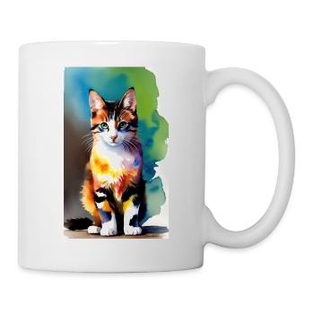 Chat | Animal de compagnie | Fan de chat | mignon | Chaton - Mug blanc - blanc - Droite