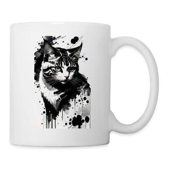 Chat | Animal de compagnie | Fan de chat | mignon | Chaton - Mug blanc - blanc - Droite