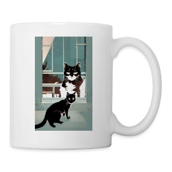Chat | Animal de compagnie | Fan de chat | mignon | Chaton - Mug blanc - blanc - Droite