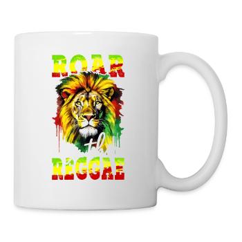 Löwe Jamaica Farben Reggae Rasta Rastafari Roar - Tasse - Weiß - Rechts