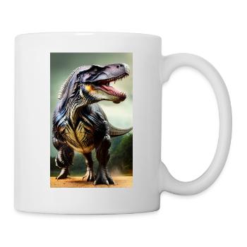 Dinosaurier | T-Rex | Tyrannosaurus - Tasse - Weiß - Rechts
