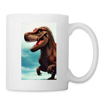 Dinosaurier | T-Rex | Tyrannosaurus - Tasse - Weiß - Rechts