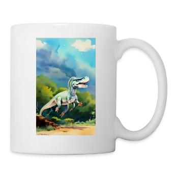 Dinosaurier | T-Rex | Tyrannosaurus - Tasse - Weiß - Rechts