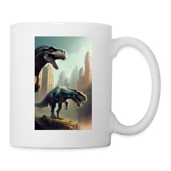 Dinosaurier | T-Rex | Tyrannosaurus - Tasse - Weiß - Rechts
