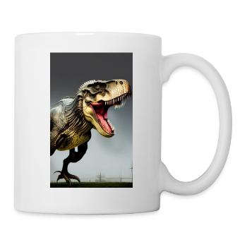 Dinosaurier | T-Rex | Tyrannosaurus - Tasse - Weiß - Rechts