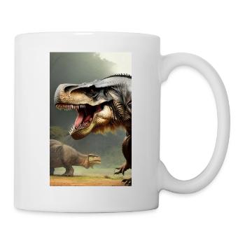 Dinosaurier | T-Rex | Tyrannosaurus - Tasse - Weiß - Rechts