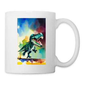 Dinosaurier | T-Rex | Tyrannosaurus - Tasse - Weiß - Rechts