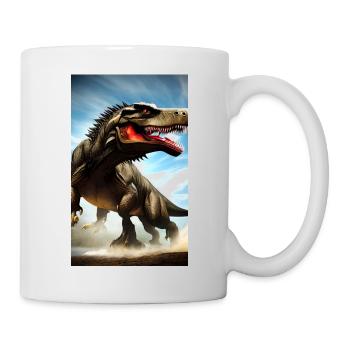Dinosaurier | T-Rex | Tyrannosaurus - Tasse - Weiß - Rechts
