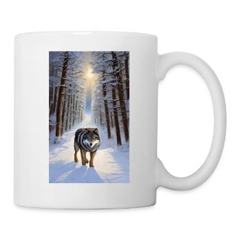Loup | Prédateur | Chien | Mystique - Mug blanc - blanc - Droite