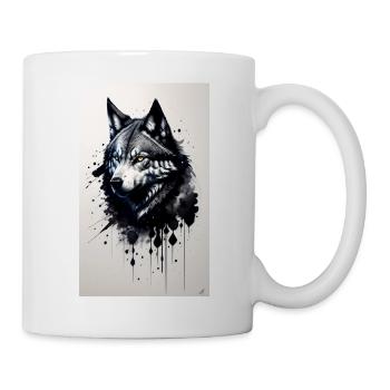Loup | Prédateur | Chien | Mystique - Mug blanc - blanc - Droite
