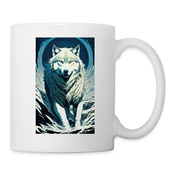 Loup | Prédateur | Chien | Mystique - Mug blanc - blanc - Droite