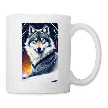 Loup | Prédateur | Chien | Mystique - Mug blanc - blanc - Droite