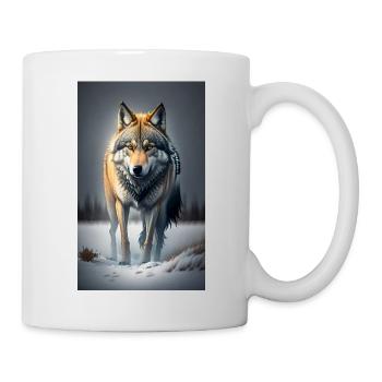 Loup | Prédateur | Chien | Mystique - Mug blanc - blanc - Droite