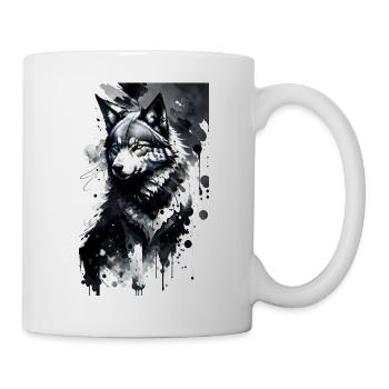 Loup | Prédateur | Chien | Mystique - Mug blanc - blanc - Droite