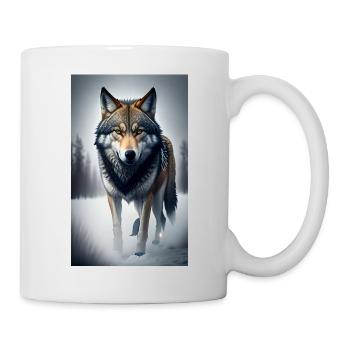 Loup | Prédateur | Chien | Mystique - Mug blanc - blanc - Droite