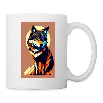 Loup | Prédateur | Chien | Mystique - Mug blanc - blanc - Droite