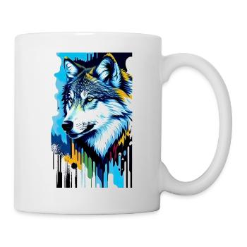 Loup | Prédateur | Chien | Mystique - Mug blanc - blanc - Droite