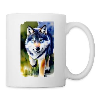 Loup | Prédateur | Chien | Mystique - Mug blanc - blanc - Droite