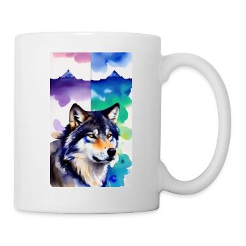Loup | Prédateur | Chien | Mystique - Mug blanc - blanc - Droite