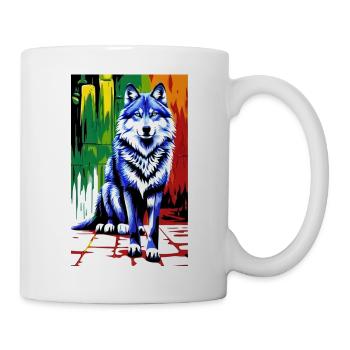 Loup | Prédateur | Chien | Mystique - Mug blanc - blanc - Droite