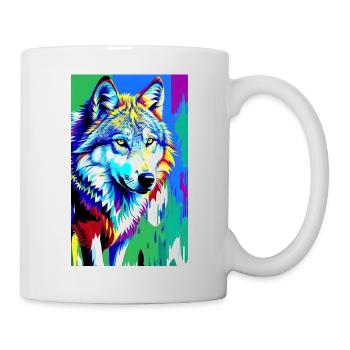 Loup | Prédateur | Chien | Mystique - Mug blanc - blanc - Droite