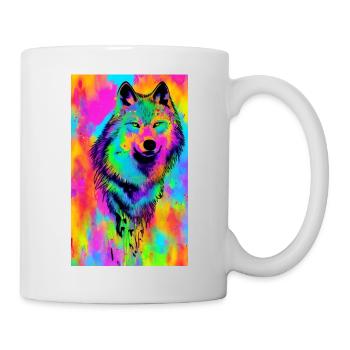 Loup | Prédateur | Chien | Mystique - Mug blanc - blanc - Droite