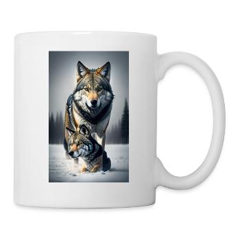 Loup | Prédateur | Chien | Mystique - Mug blanc - blanc - Droite