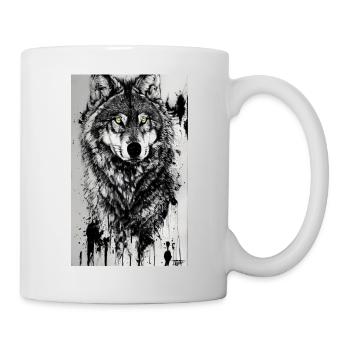 Loup | Prédateur | Chien | Mystique - Mug blanc - blanc - Droite