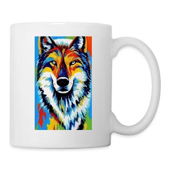 Loup | Prédateur | Chien | Mystique - Mug blanc - blanc - Droite