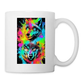 Loup | Prédateur | Chien | Mystique - Mug blanc - blanc - Droite