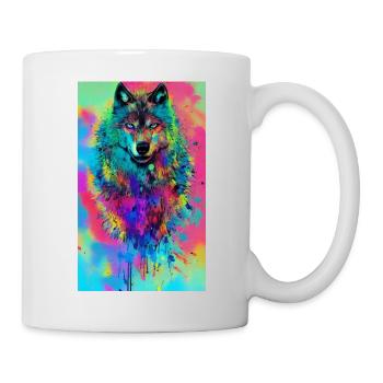 Loup | Prédateur | Chien | Mystique - Mug blanc - blanc - Droite