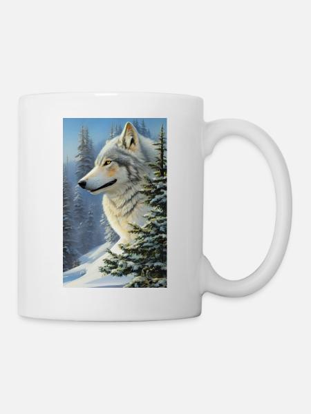 Wolf | Raubtier | Hund | Mystisch - Tasse - Weiß