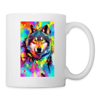 Loup | Prédateur | Chien | Mystique - Mug blanc - blanc - Droite