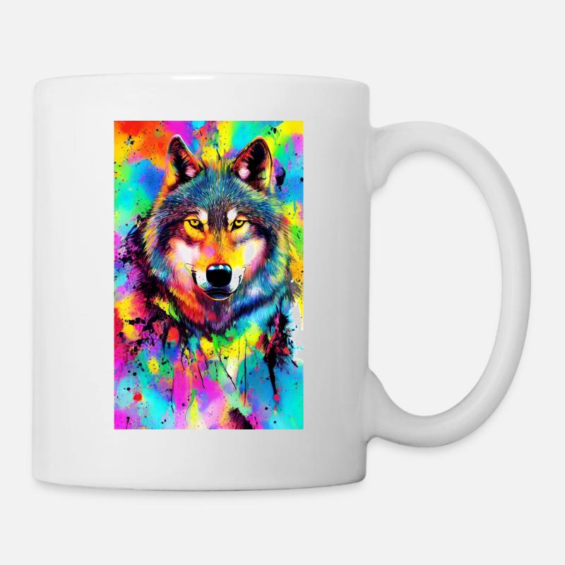 Wolf | Raubtier | Hund | Mystisch - Tasse - Weiß