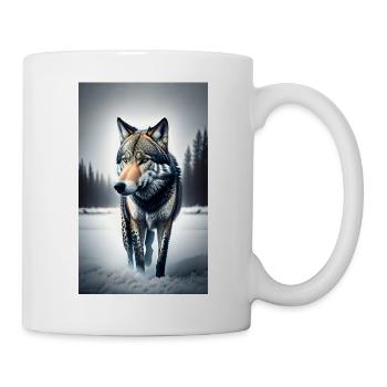 Loup | Prédateur | Chien | Mystique - Mug blanc - blanc - Droite