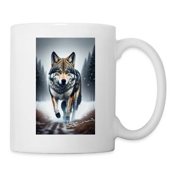 Loup | Prédateur | Chien | Mystique - Mug blanc - blanc - Droite