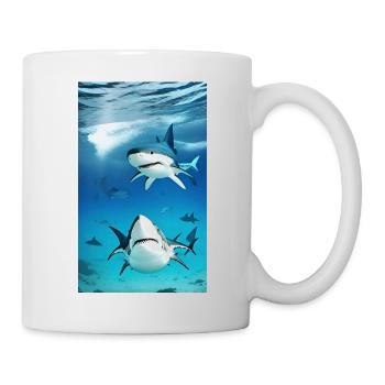 Shark | Great White Shark | Sea creature | Fish - Mug - white - Right