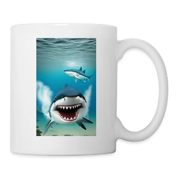 Shark | Great White Shark | Sea creature | Fish - Mug - white - Right