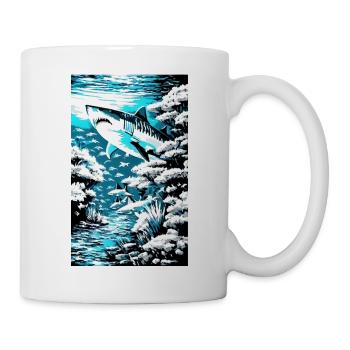 Shark | Great White Shark | Sea creature | Fish - Mug - white - Right