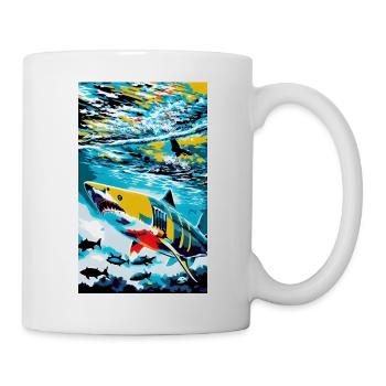 Shark | Great White Shark | Sea creature | Fish - Mug - white - Right
