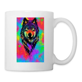 Wolf | Raubtier | Hund | Mystisch - Tasse - Weiß - Rechts
