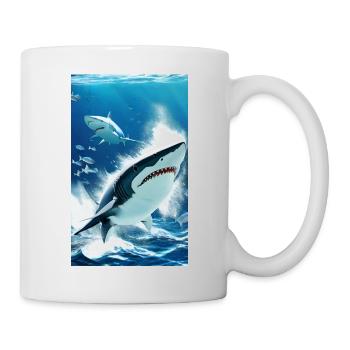Shark | Great White Shark | Sea creature | Fish - Mug - white - Right