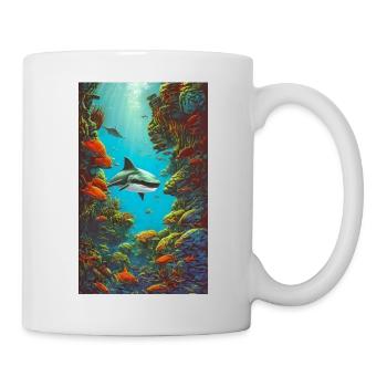 Shark | Great White Shark | Sea creature | Fish - Mug - white - Right