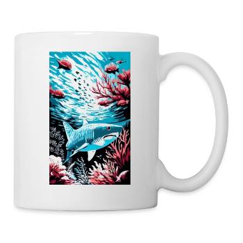 Shark | Great White Shark | Sea creature | Fish - Mug - white - Right